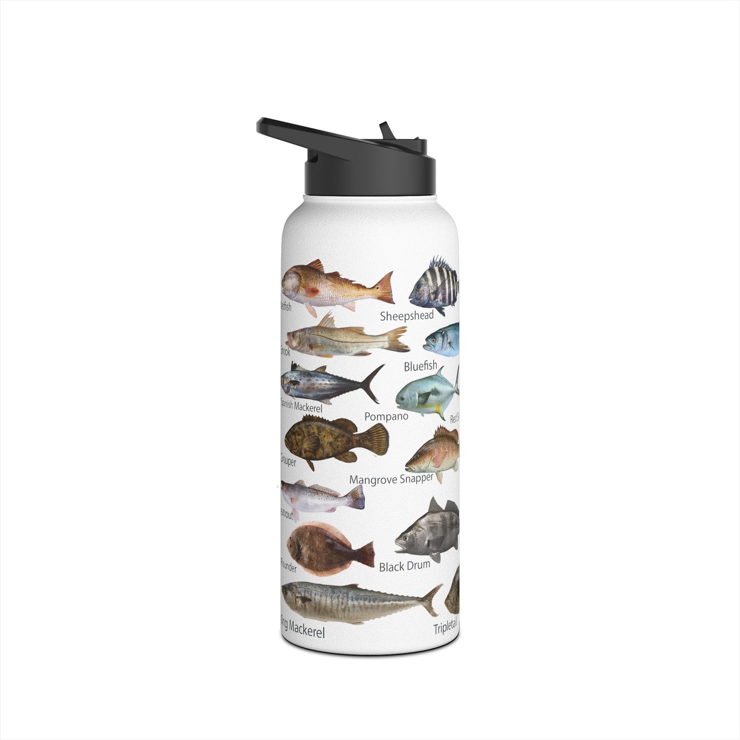 Fish Identification 32oz Stainless Water Bottle